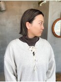 ハイライトカラーデザインカラー切りっぱなしボブブリーチ