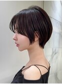 表参道髪質改善カラーウルフショートボブアッシュグレージュ40代