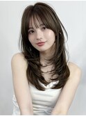レイヤーカット/束間レイヤー/内巻き/前髪あり/渋谷/表参道