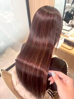 ファムバイアヴァンス(Femme by AVANCE.)&nbsp;アプリコットオレンジシルキーワインロング