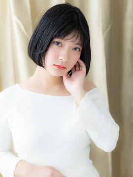 カバーヘア ブリス 大宮西口(COVER HAIR bliss) 暗髪/顎ラインボブ/丸みボブ/小顔カット/シースルーバング/黒髪e