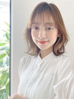 レア 表参道(L'ea)&nbsp;大人ガーリーダークアッシュミディアムレイヤー似合わせカット