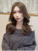 ☆マロンベージュ/艶髪/韓国ヘア/くびれヘア/レイヤーカット
