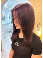 LUVISM 栄店/名古屋/ダブルカラー/ブリーチ/顔周りレイヤー/学割【5月1日OPEN(予定)】&nbsp;ラベンダー/ラベンダーグレージュ/ブリーチ/ハイトーン/yuria