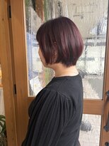 マーブル ヘアー(marble hair)&nbsp;ピンクボルドーショート