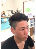 【メンズ】2ブロナチュラルオールバック
