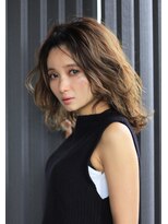 ネオリーブウリ 二子玉川店(Neolive uri)&nbsp;シアーベージュフリンジウエーブ前髪ハイライト