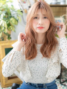 カバーヘアアンドスパ ブリス 浦和(COVER HAIR&SPA bliss) ■ピンクベージュ小顔センターパート109★浦和20代30代40代