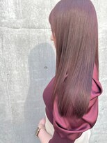 アンセム(anthe M) ツヤ髪ピンクベージュ前髪カット韓国髪質改善トリートメント