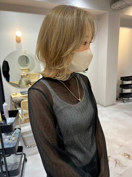 ハッチ(HACCH) 前髪あり大人ウルフミディ20代30代40代　HACCH