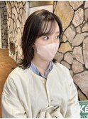 暗髪×ミディアム