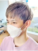 20代30代40代メンズアッシュベージュ刈り上げマッシュ