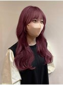 【韓国風】ピンクパープルくびれレイヤースタイル