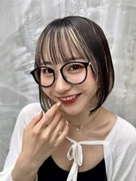 ロンド ストラーダ 心斎橋(Lond strada)&nbsp;マチルダボブ×インナーグレージュ【髪質改善/縮毛矯正】