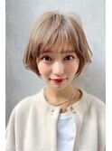 10代20代30代40代50代 前髪 ふんわりショートボブ 藤沢
