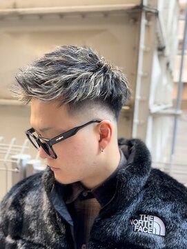 刈部倶楽舞 ジェットモヒカン/スキンフェード/アップバング/メンズメッシュ