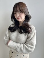 ノイズオオサカ 梅田店(NOISM OSAKA)&nbsp;小顔外ハネミディアムアッシュ20代30代40代くびれミディ韓国ヘア