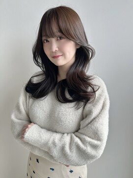 ノイズオオサカ 梅田店(NOISM OSAKA) 小顔外ハネミディアムアッシュ20代30代40代くびれミディ韓国ヘア