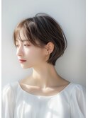ショートカット/大人可愛い/似合わせ小顔/白髪ぼかし/脱白髪染め