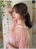 ◯結んでも可愛い顔まわりカット　後れ毛　レイヤーカット