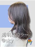 髪質改善縮毛矯正韓国風レイヤーカットダブルカラーベージュ