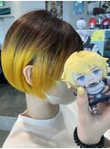 にじさんじ エビオ イエロー グラデーション ショート ベージュ