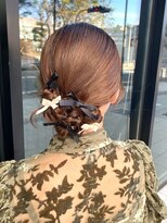 ハルキミナト ジャパン ヨコハマ(HARUKI MINATO japan YOKOHAMA)&nbsp;リボンたっぷりタイトアレンジ/横浜ヘアセット