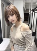 菱形シルエットの小顔ウルフ　ウルフカット