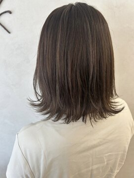 リンク(Link) 切りっぱなし/ハイライト/グレージュ/ベージュ/切りっぱなしボブ