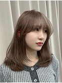 神戸三ノ宮ミルクティーブラウンレイヤーカットブリーチ