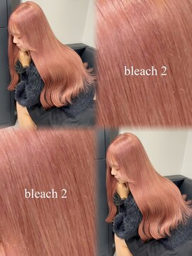 ベレーザ 渋谷(BELEZA) 16650ブリーチダブルカラーバーガンディーペールオレンジ