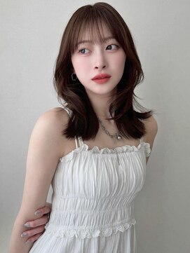 大人ガーリー/似合わせカット/小顔/ミディアムレイヤーカット