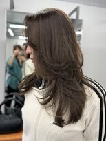 レブ 三条河原町(Reb,)&nbsp;ブリーチなしダブルカラーレイヤーカットミルクティーベージュ