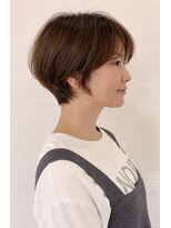 ボンド(hair salon bonD)&nbsp;レイヤーショート白髪ぼかしハイライト【30代40代髪質改善】