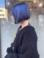 ブリックバイブレイス 千葉 千葉中央(brick by brace)&nbsp;ミルクティーブロンド/ダークブルー/デジタルパーマ/千葉駅