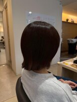 シンプル(Simple)&nbsp;くびれ外ハネボブ×艶ブラウン