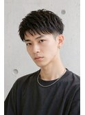 テーパーフェードフレンチクロップ短髪メンズおしゃれ坊主