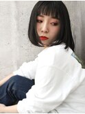 黒髪ストレートボブ