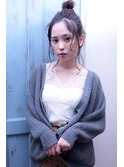 カジュアルおだんごヘア
