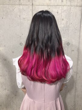 サロンドミルク 原宿(salon de MiLK) ダークグレー＆グラデーションピンクラベンダー