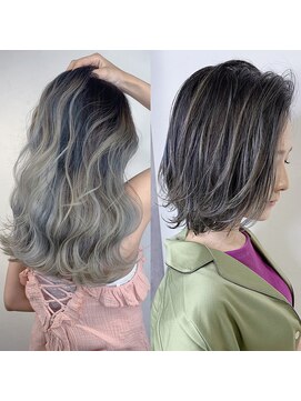 アンダーバーホワイト 高槻店(_WHITE) バレイヤージュ_外国人風カラー