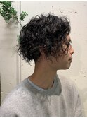 【MITSU】スパイラルウェーブ×ツーブロック×セミウェット