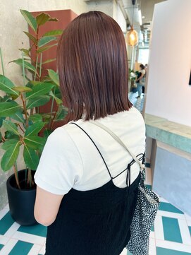 ノエ(noe) 切りっぱなしボブ×オレンジブラウン