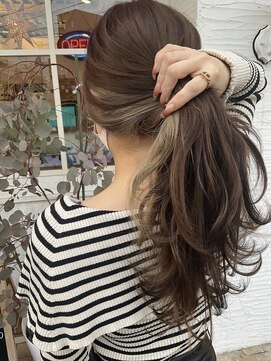 ヘアーエポック(hair epoque) 20代30代40代大人可愛いイヤリングカラーくせ毛風パーマ艶感