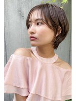 フラミューム 恵比寿(flammeum)&nbsp;大人可愛い20代30代40代黒髪前下がりショートボブ丸みショート