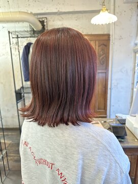 オーパスアミカ(OPUS AMICA) 【切りっぱなしボブ×チェリーピンク】