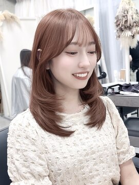 ジィルム(XELM) レイヤーカット　オレンジカラー【高崎/高崎駅/高崎駅西口】