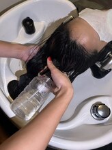 ＊中間シャンプー　オリジナル中間トリートメント処理　pH調整　硬化収斂