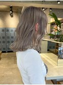 原宿ミルクティーベージュブリーチハイトーンカラーダブルカラー
