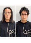 【ステップボーンカット】メンズショートパーマ